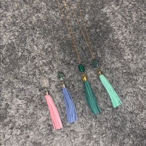 💜3/$25 Gem & Tassel Necklaces